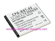 SONY ERICSSON Cedar J108 mobile phone (cell phone) battery replacement (Li-Polymer 950mAh)